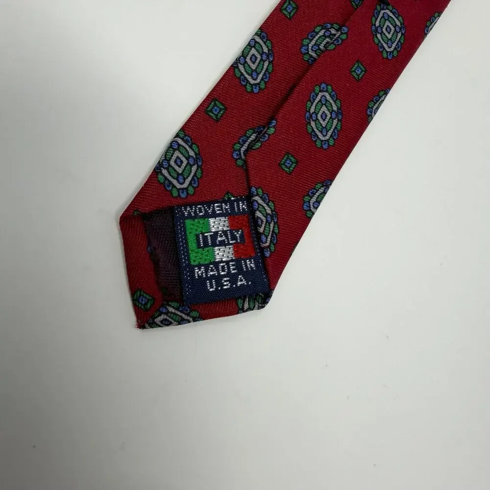 Vintage S&R Men’s Shop Brian Fox Red Geometric Tie